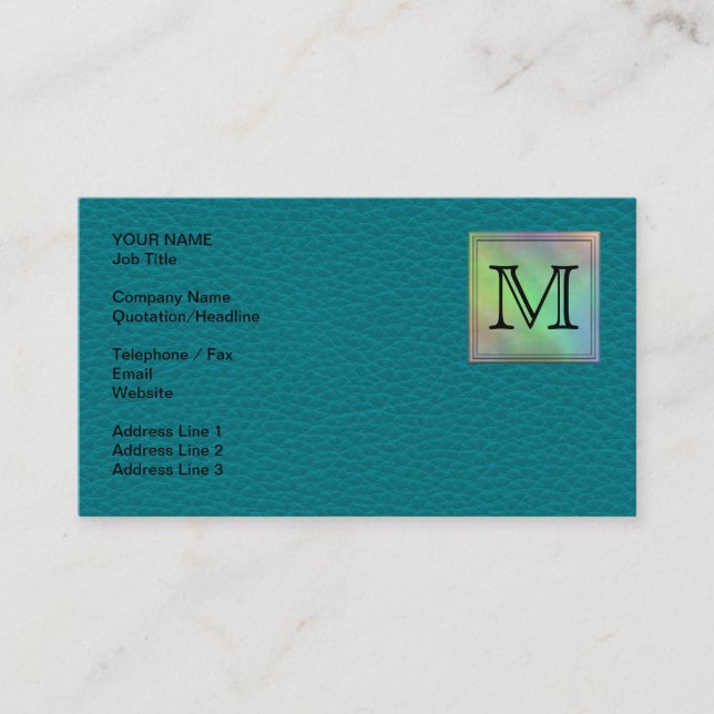 Carte De Visite Image faite sur commande imprimée de monogramme (Devant)