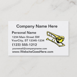 Carte De Visite image jaune stylisée de graphique de trombone
