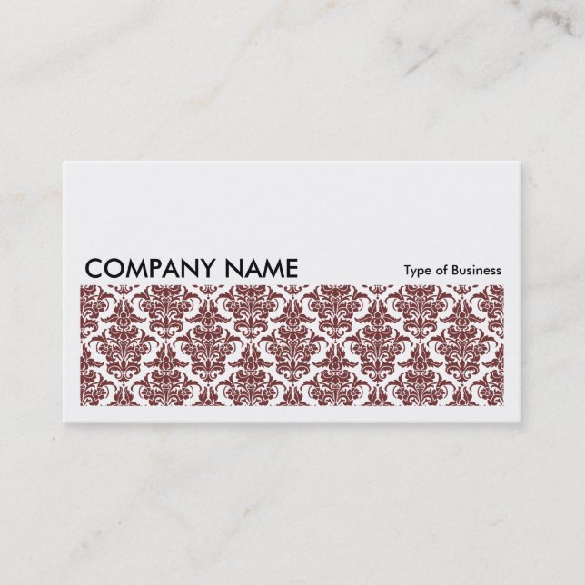 Carte De Visite Image longue 0121 - Modèle Dk Brown Damask (Devant)