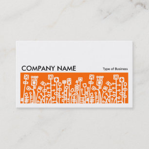 Carte De Visite Image longue 071 - Cyber Garden - Orange