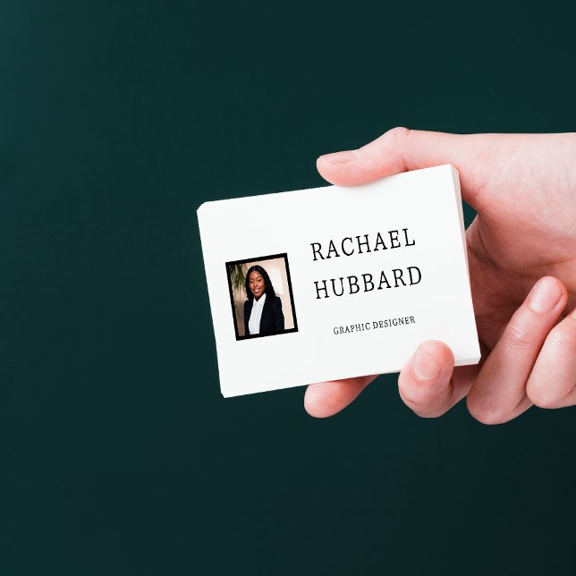 Carte De Visite Image personnalisée professionnelle simple, code Q (Créateur téléchargé)