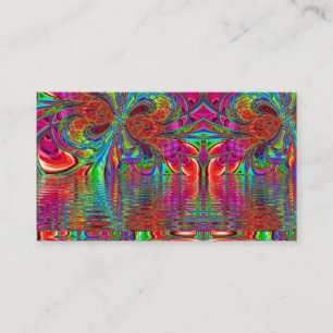 Carte De Visite Imaginaire arc-en-ciel Mosaïque Verre ridé