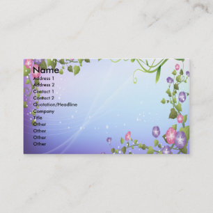 CARTE DE VISITE IMAGINAIRE FLORAL POURPRE