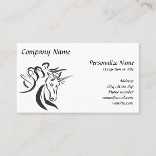 Carte De Visite Imaginaire Unicorn Dessin Dessin Dessin