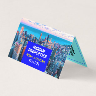 Carte De Visite Immobilier commercial QR Realtor Visite Plié