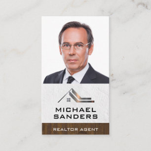 Carte De Visite Immobilier d'entreprise   Homme d'affaires avec lu