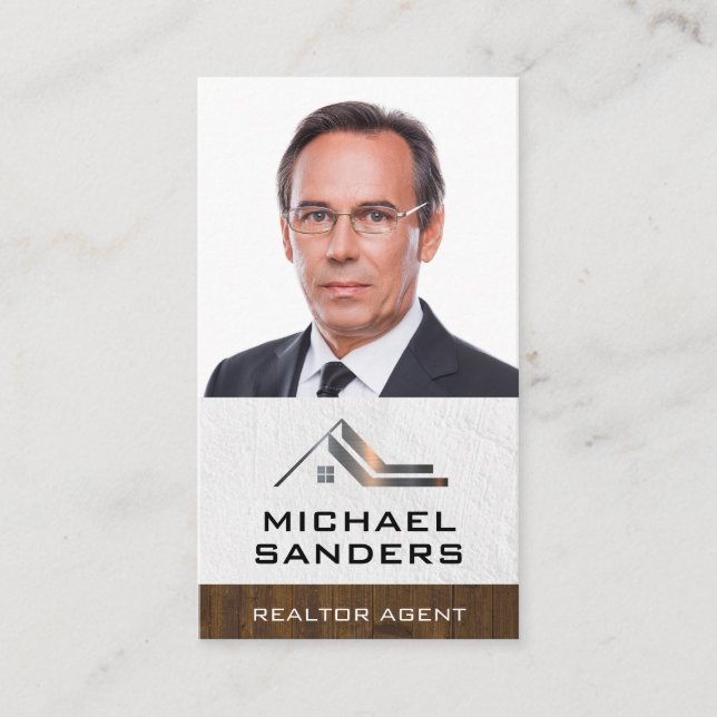 Carte De Visite Immobilier d'entreprise | Homme d'affaires avec lu (Devant)