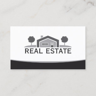 Carte De Visite Immobilier élégant, Logo de la maison, Réalisateur