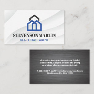 Carte De Visite Immobilier   Logo des maisons