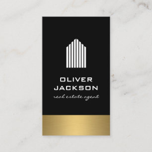 Carte De Visite Immobilier Lux Gold Trim