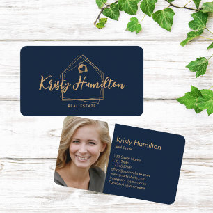 Carte De Visite immobilier moderne professionnel realtor ajouter p