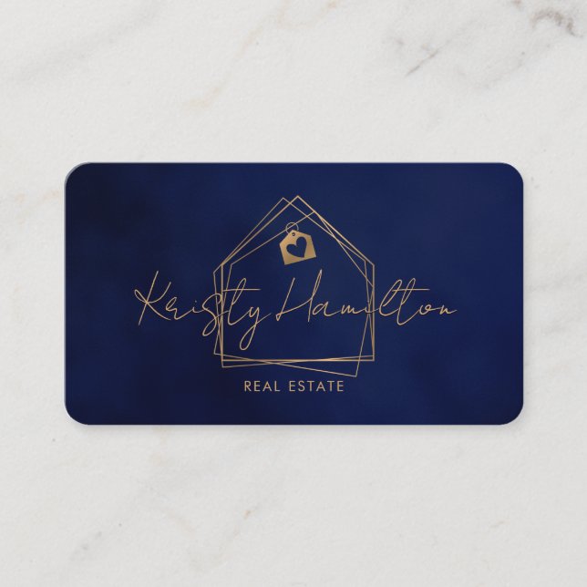 Carte De Visite immobilier moderne professionnel realtor ajouter p (Devant)