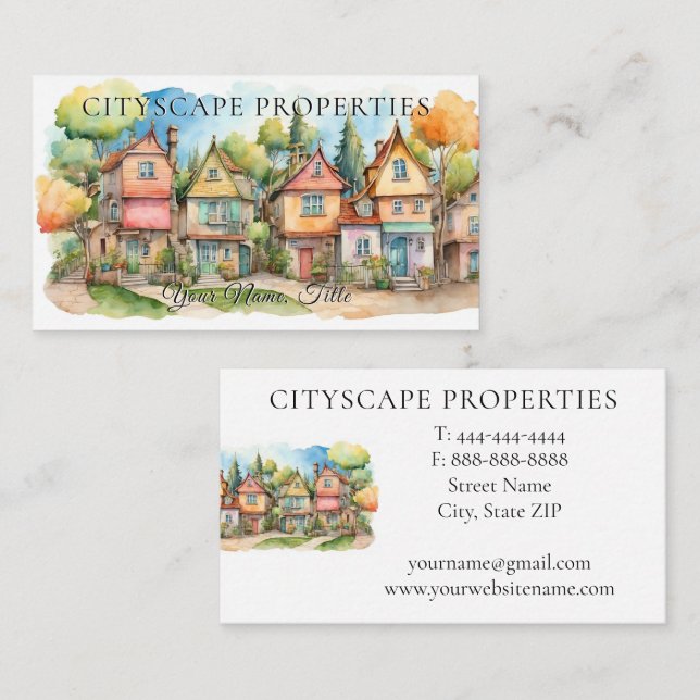 Carte De Visite Immobilier Nouveau logement Construction et vente (Devant / Derrière)