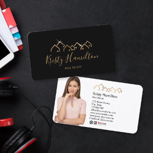 Carte De Visite immobilier professionnel ajouter logo photo