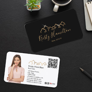 Carte De Visite immobilier professionnel ajouter photo code QR