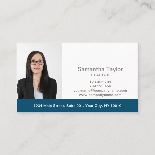 Carte De Visite Immobilier professionnel Ajouter photo et logo (Devant)