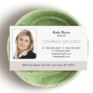 Carte De Visite Immobilier professionnel Ajouter photo et logo