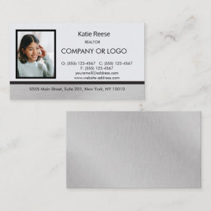 Carte De Visite Immobilier professionnel Ajouter photo et logo Bus