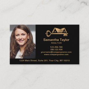 Carte De Visite Immobilier professionnel Ajouter un logo photo Rea