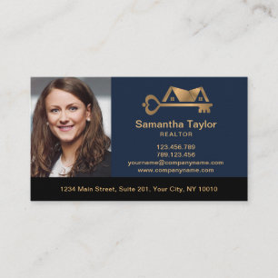 Carte De Visite Immobilier professionnel Ajouter un logo photo Rea