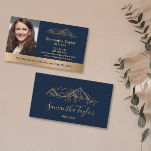 Carte De Visite Immobilier professionnel Ajouter un logo photo Rea