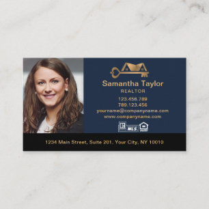 Carte De Visite Immobilier professionnel Ajouter un logo photo Rea