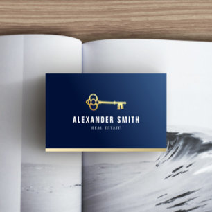 Carte De Visite immobilier professionnel bleu