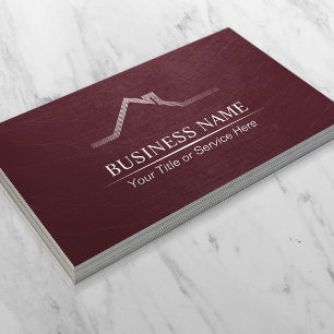Carte De Visite Immobilier professionnel Bourgogne rouge Realtor
