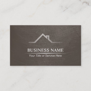 Carte De Visite Immobilier Professionnel Grunge Tan Brown Realer