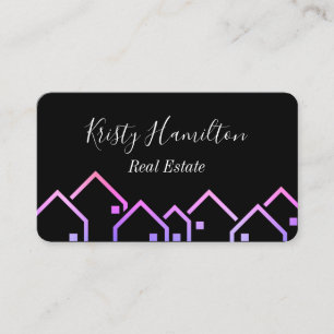 Carte De Visite immobilier professionnel maison courtier argent bu