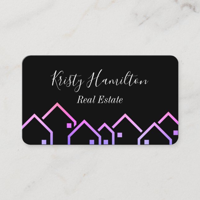 Carte De Visite immobilier professionnel maison courtier argent bu (Devant)