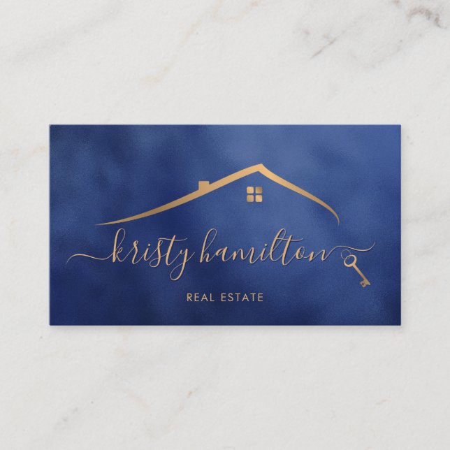 Carte De Visite immobilier professionnel maison courtier clé (Devant)