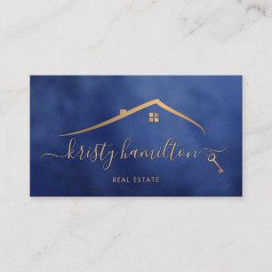Carte De Visite immobilier professionnel maison courtier clé affai