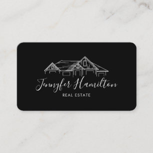 Carte De Visite Immobilier professionnel maison courtier or photo