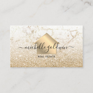 Carte De Visite Immobilier Professionnel Moderne Script House Busi