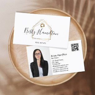 Carte De Visite immobilier professionnel realtor ajouter photo cod