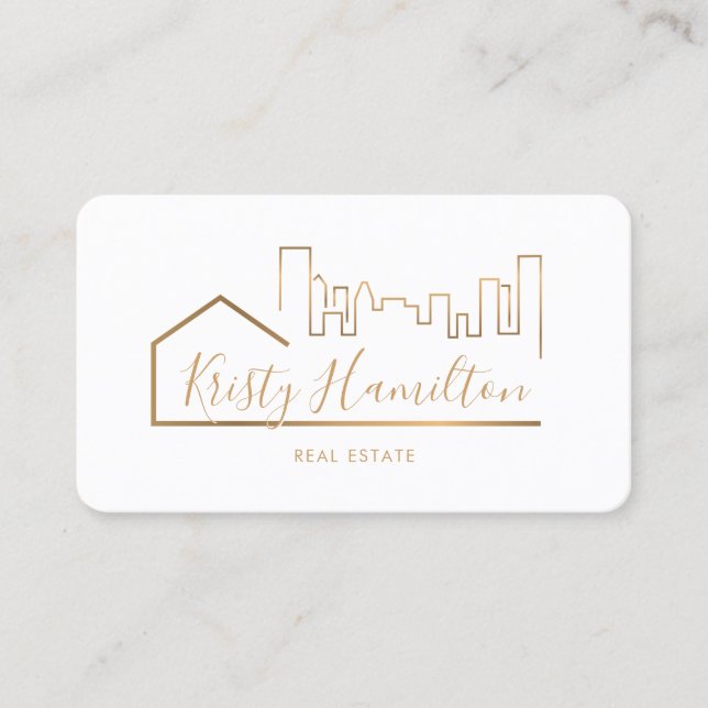 Carte De Visite immobilier professionnel realtor ajouter photo cod (Devant)