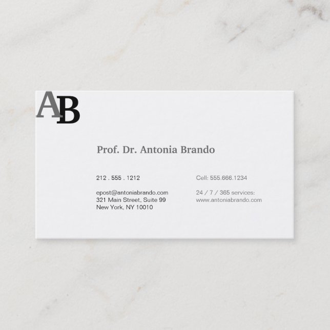 Carte De Visite Immobilier pur (Devant)