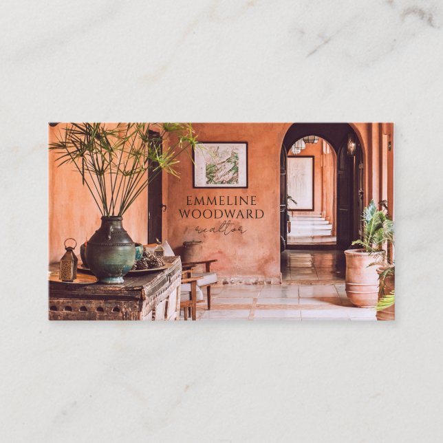 Carte De Visite Immobilier Réallier intérieur moderne (Devant)