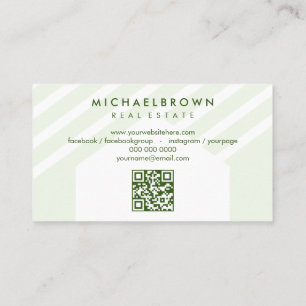 Carte De Visite Immobilier sur le toit Code Qr