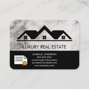Carte De Visite Immobilier Toit Top Marbre Certifié