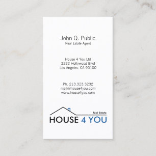 Carte De Visite Immobilier vertical