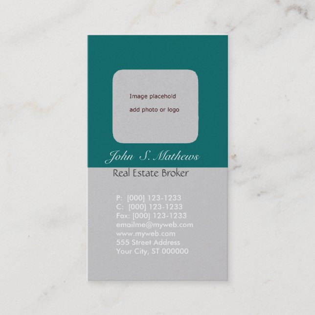 Carte De Visite Immobiliers de l'agent immobilier | du support | (Devant)