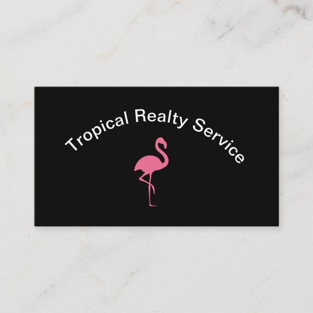 Carte De Visite Immobiliers de plage tropicale (Devant)
