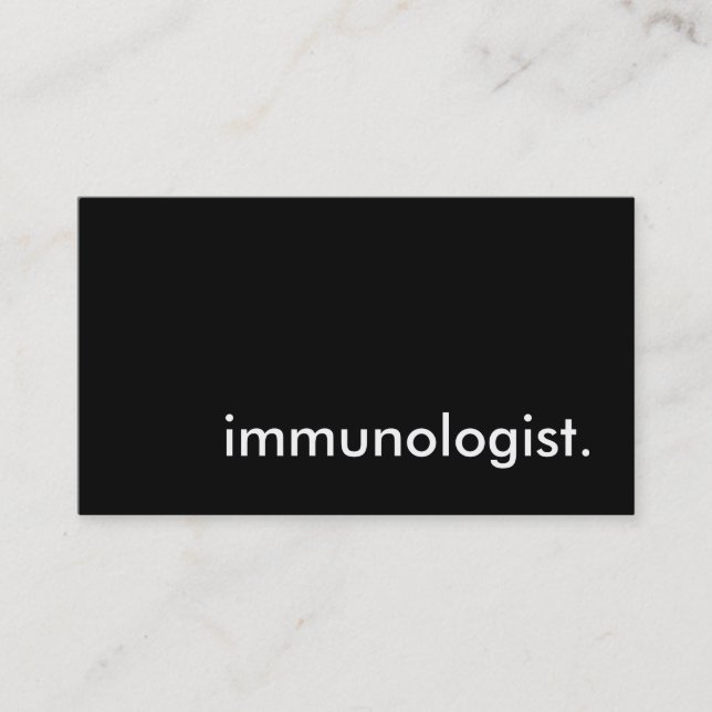 Carte De Visite immunologue. (Devant)