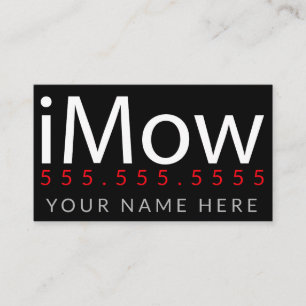 Carte De Visite iMow. Personnaliser promotionnelle de aménagement