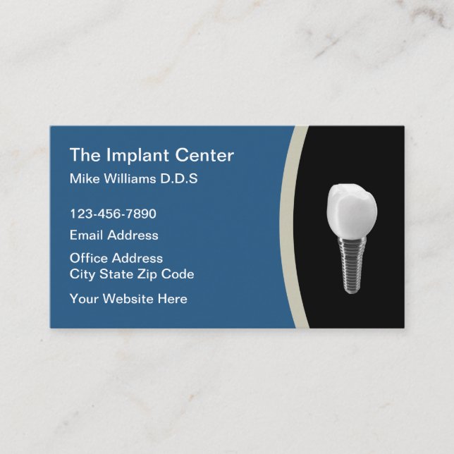 Carte De Visite Implants dentaires Centre dentaire (Devant)