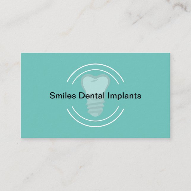 Carte De Visite Implants dentaires Dentistère simple (Devant)