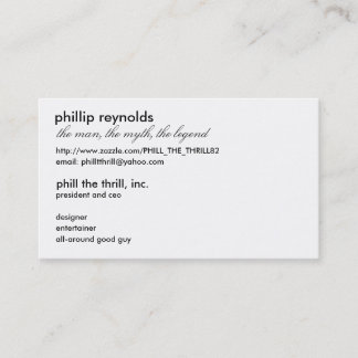 Carte De Visite Importante affaire
