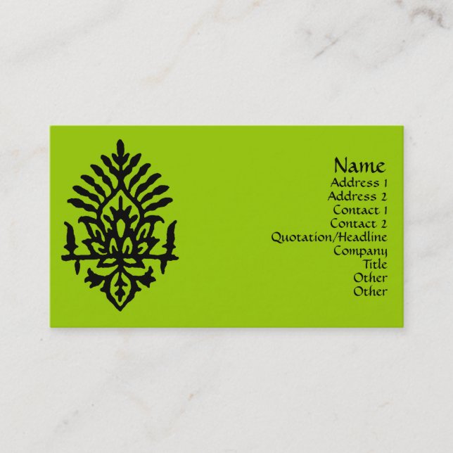 Carte De Visite Impression bloc Inde (Devant)
